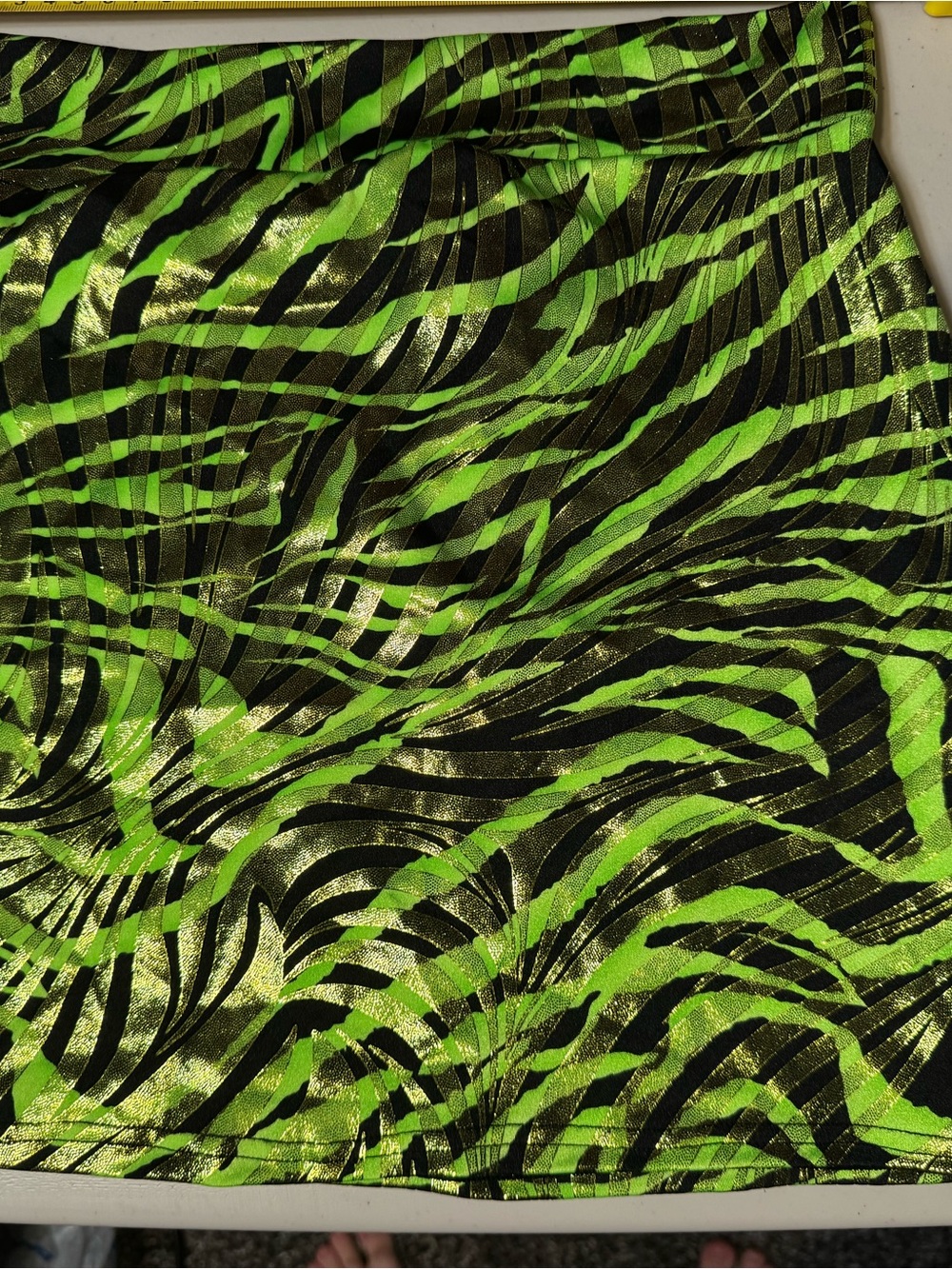 Green Zebra-Print Women’s Skirt